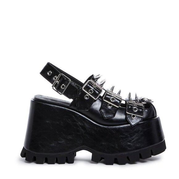 New Dolls Kill Widow Fury Mood Platform Sandals - Picture 8 of 8
